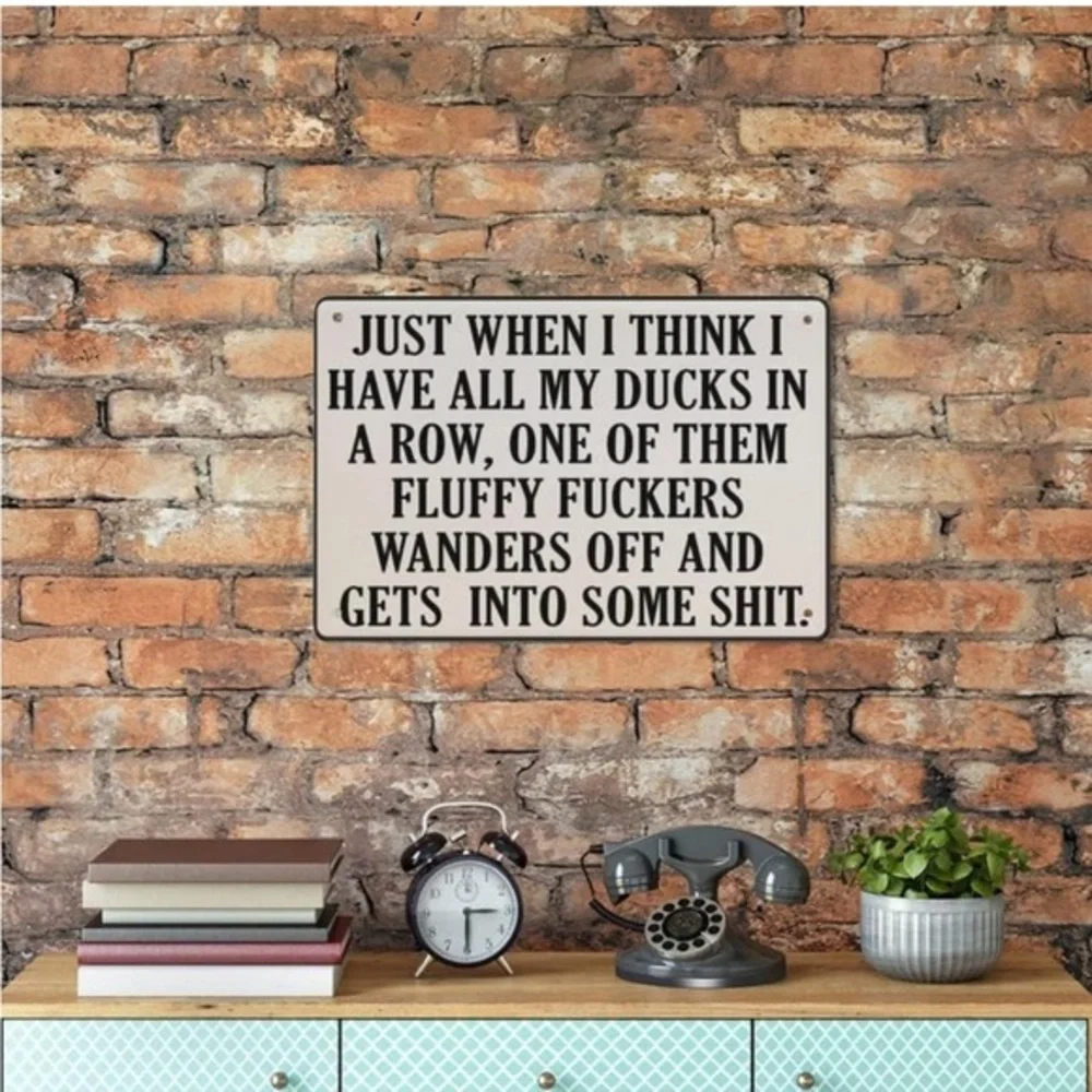 Funny Duck Metal Tin Wall Sign 8x12 Inch ~Host Pick~ - Picture 5 of 7